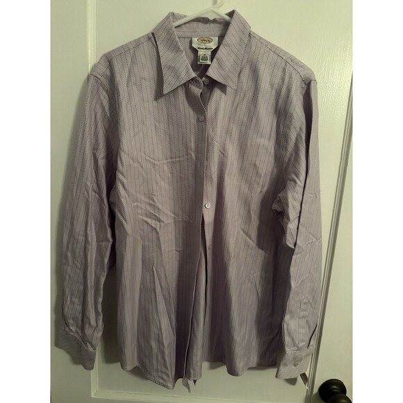 NWT Talbots Womens 16 Wrinkle Resistant Pink Long Sleeve Button Up Shirt - Picture 1 of 2